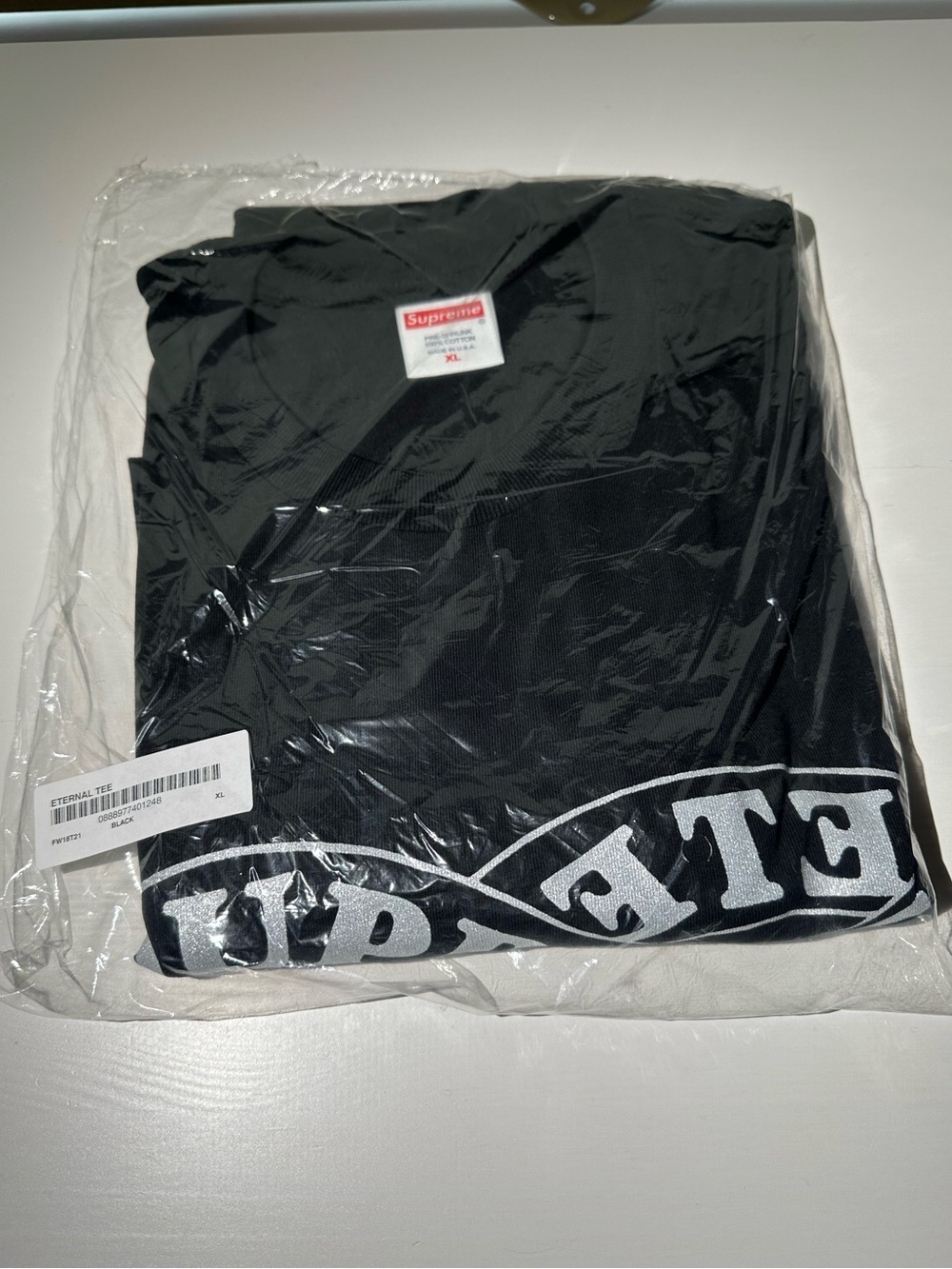 Supreme Eternal Tee F/W18 Size XL Black - Picture 2 of 5